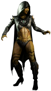D'Vorah é a segunda em comando em Outworld, e pertence à raça dos Kytinn, insetos humanóides. Ela é a personagem feminina mais diferente do elenco. No entanto, lembrando das aulas de biologia, é incrível como exoesqueletos quitinosos podem ter formado SALTOS ALTOS naturalmente. Ela também é, naturalmente, magra e esbelta.